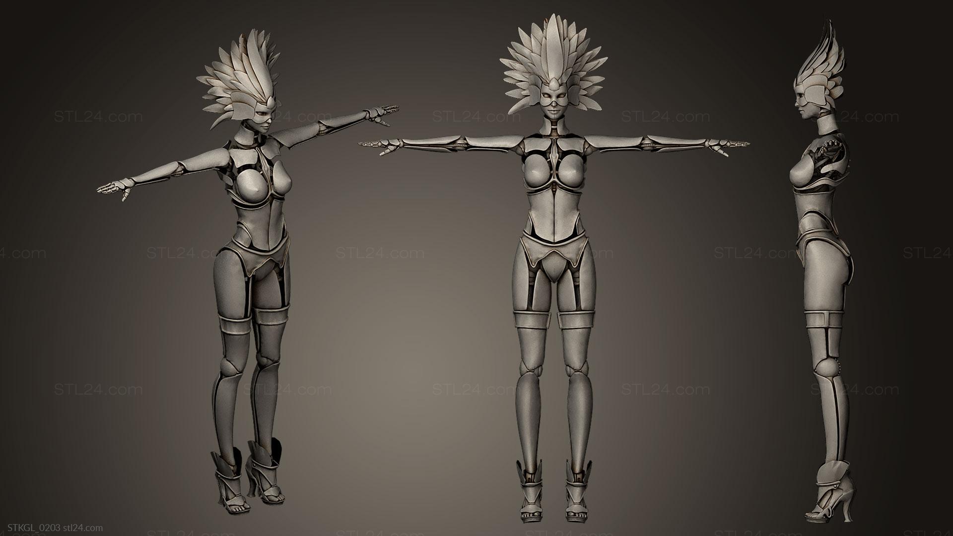 Figurines of girls - Lust Mocap t pose, STKGL_0203. 3D stl model